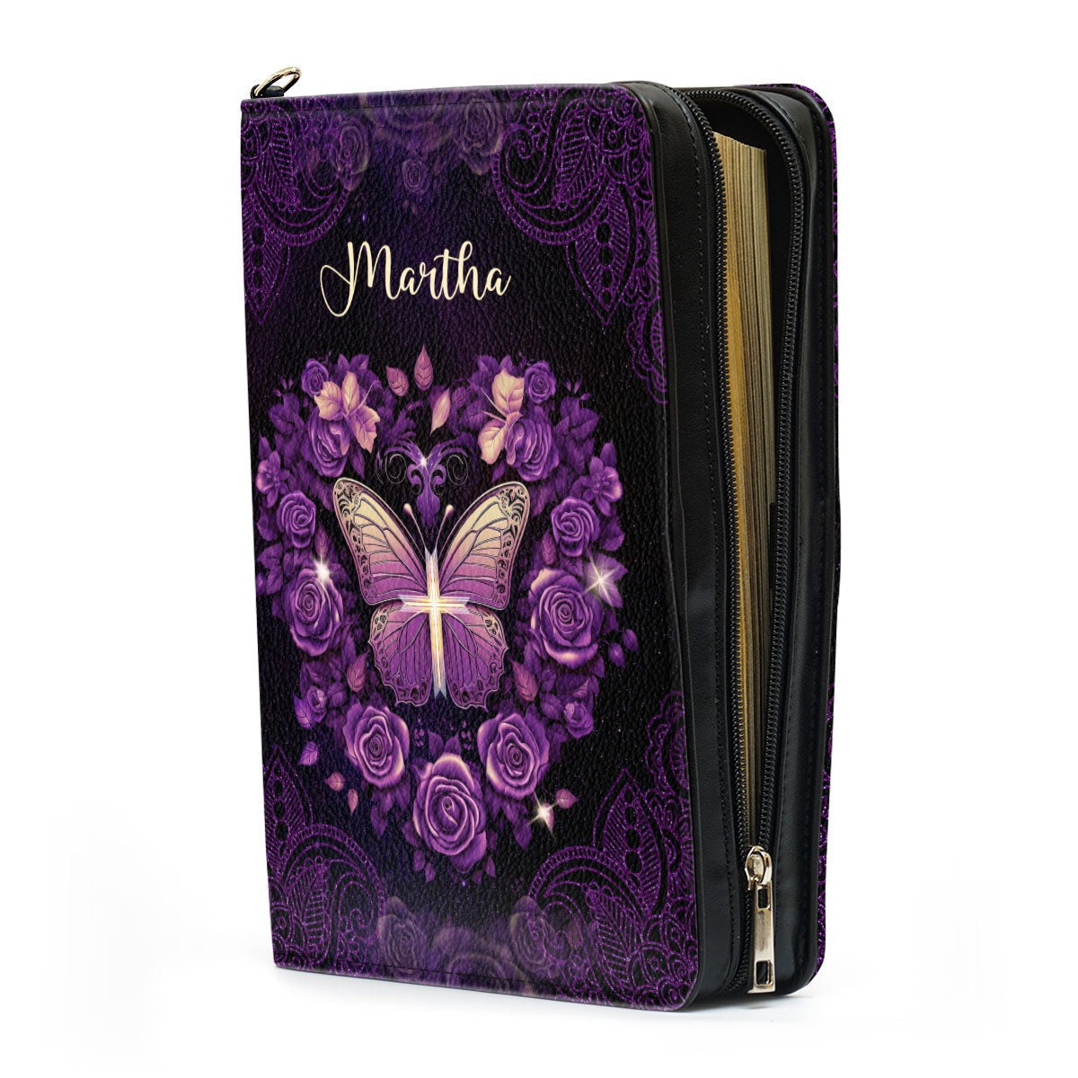 I Can Do All Things Leather Book Cover, Personalized Bible Cover With Handle, Spiritual Gift For Christian People, Christian Gift, Bible Covers Jesus Gifts. BCLAF04